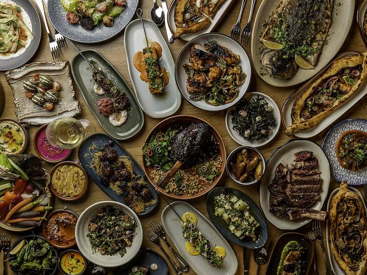 You can get 17 types of char-grilled skewers at this Mediterranean restaurant in Nomad